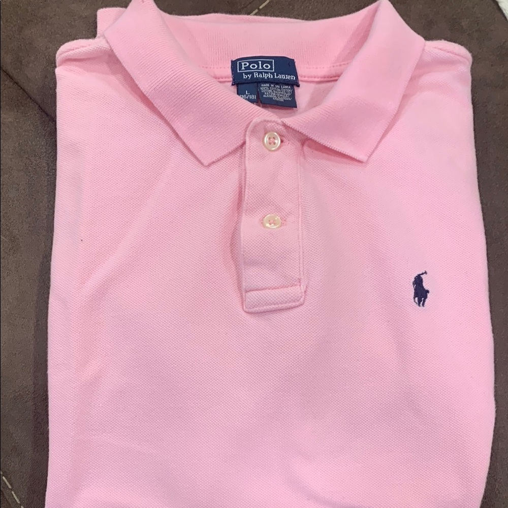 Ralph Lauren Pink Polo Shirt Classic Design